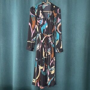 Nine West Vibrant Long Sleeve Dress